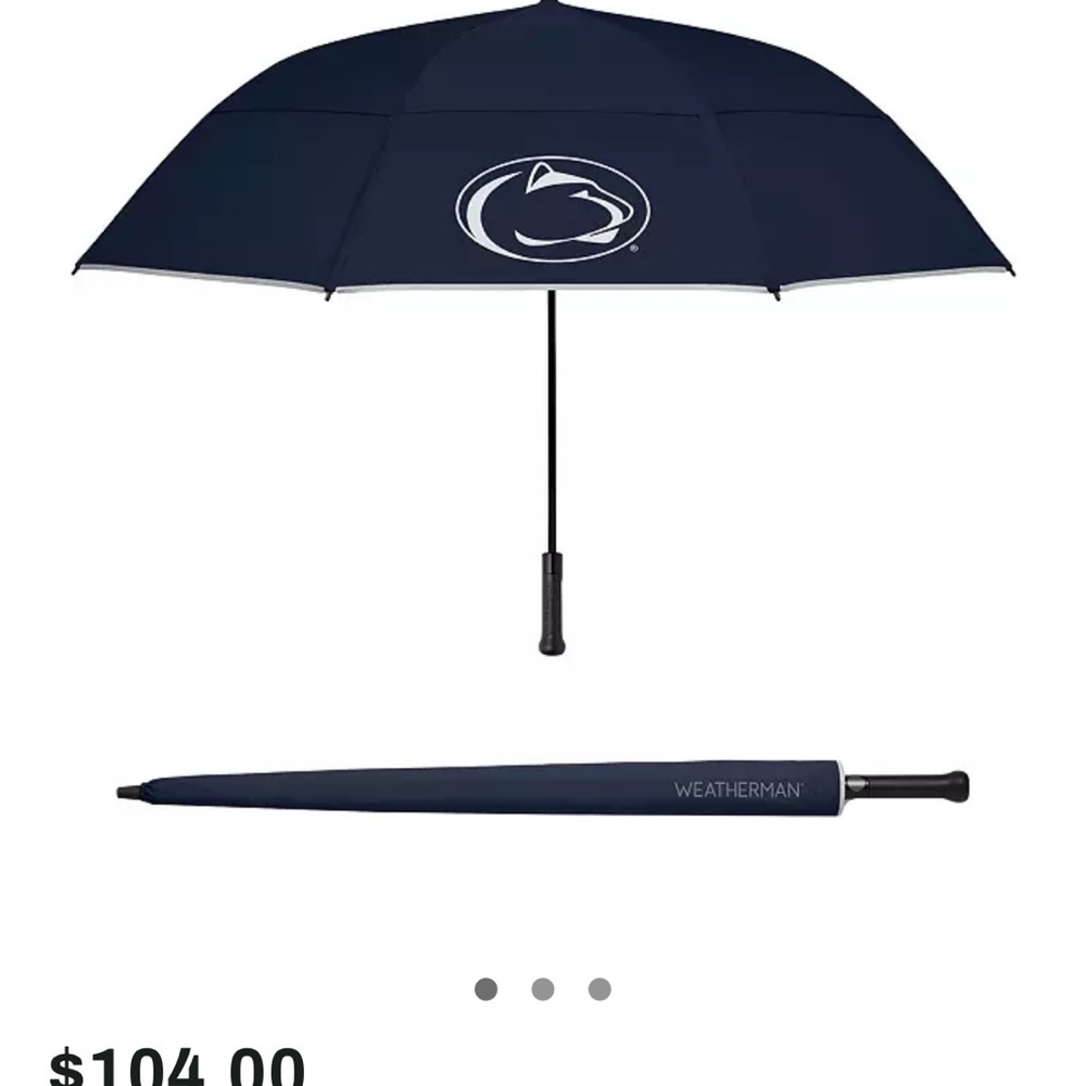 Penn State NWT $100+ Golf Umbrella 60” Weatherman Take It Outside